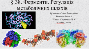 (профіль)§ 38. Ферменти. Регуляція метаболічних шляхів