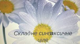 Презентація на тему: "Складне синтаксичне ціле"