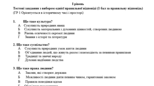 7 клас “Комплексна підсумкова робота з Громадянської освіти (І семестр, сімейна форма навчання)”