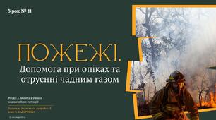 Пожежі. Допомога при опіках та отруєнні чадним газом. Презентація, 8 клас. ЗАДОРОЖНА Л.