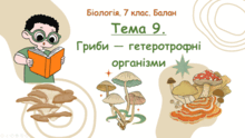 Тема 9. Гриби — гетеротрофні організми. Біологія. 7 клас. Балан