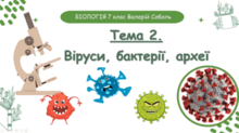 Тема 2. Віруси, бактерії, археї. Біологія. 7 клас. Соболь