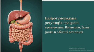 Нейрогуморальна регуляція процесів травлення. Вітаміни, їхня роль в обміні речовин