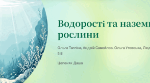Водорості та наземни рослини .