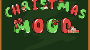 Надпис “Christmas Mood” для оформлення дошки