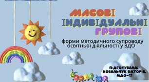 Презентація «Масові, індивідуальні, групові форми методичного супроводу освітньої діяльності у ЗДО»