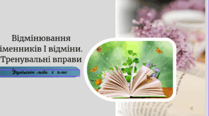 Відмінювання іменників І відміни. Тренувальні вправи