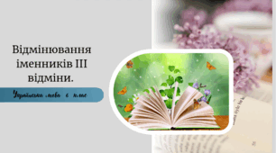 Відмінювання іменників ІІІ відміни.