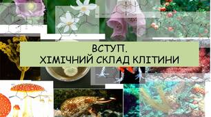 ВСТУП. ХІМІЧНИЙ СКЛАД КЛІТИНИ