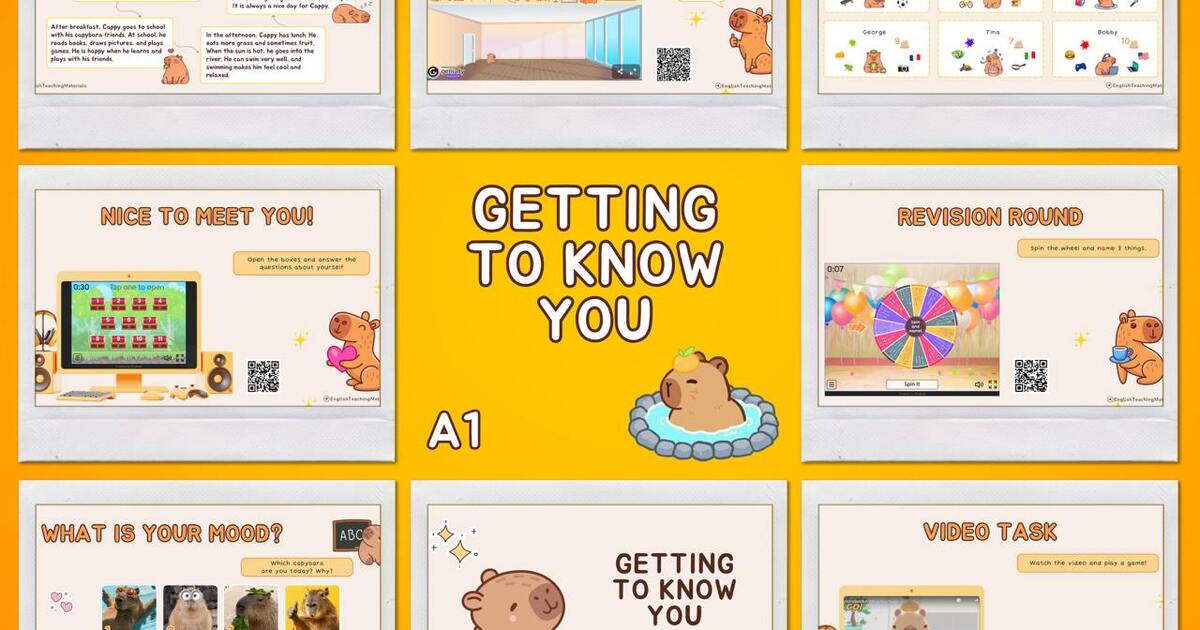 Getting to know you. First lesson A1 | Презентація. Англійська мова