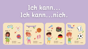 Граматичні картки Ich kann... Ich kann...nicht🩷