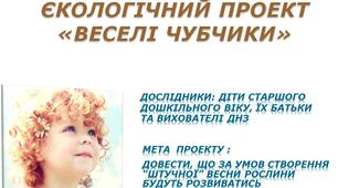 Екологічний проект "Веселі чубчики"