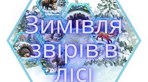 Демонстраційні картки "Зимівля звірів в лісі"