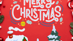 Розтяжка до Різдва "Merry Christmas"