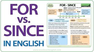 PRESENT PERFECT WITH FOR’AND SINCE’
