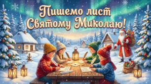 Казка про Святого Миколая «Загублений мішок подарунків» + Банер + розмальовки