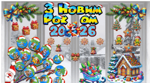 НОВОРІЧНЕ ОФОРМЛЕННЯ ВІКОН 2026