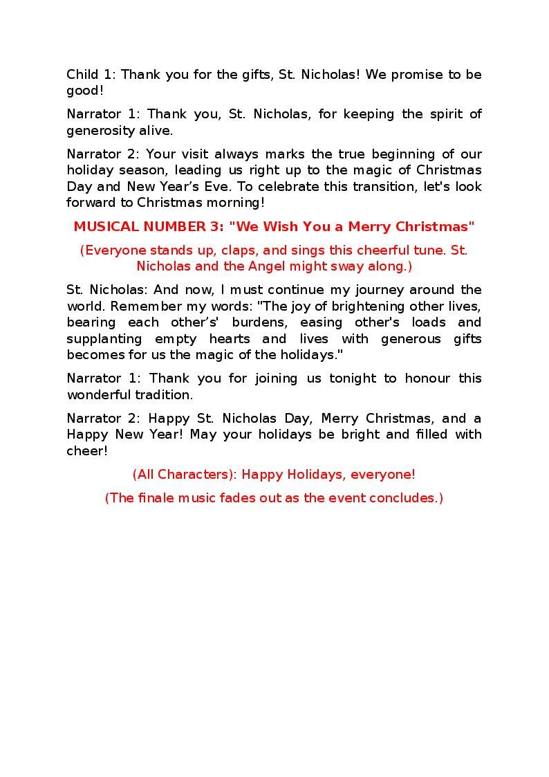 Сценарій свята миколая 2 клас