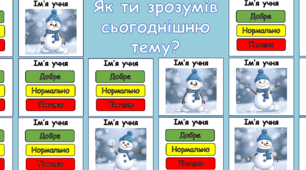 Інтерактивна рефлексія "Сніговики"