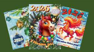 Постери "З Новим роком – 2026!" (3 шт.)