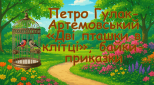 П. Гулак -Артемовський «Дві пташки в клітці», байки -приказки. Стисло про біографію і байкарську майстерність письменника. Особливості байок -приказок. Алегоричні образи в байці «Дві пташки в клітці». Ідея прагнення до волі. Особливості віршування