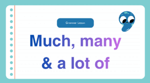 Much, many and a lot of