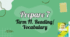 Prepare 7. Term II. Reading/ Vocabulary