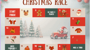 Настільна гра на різдвяні свята.  Boardgame for Christmas