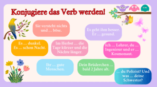 Дієслово "werden" в теперішньому часі. Das Verb werden im Präsens