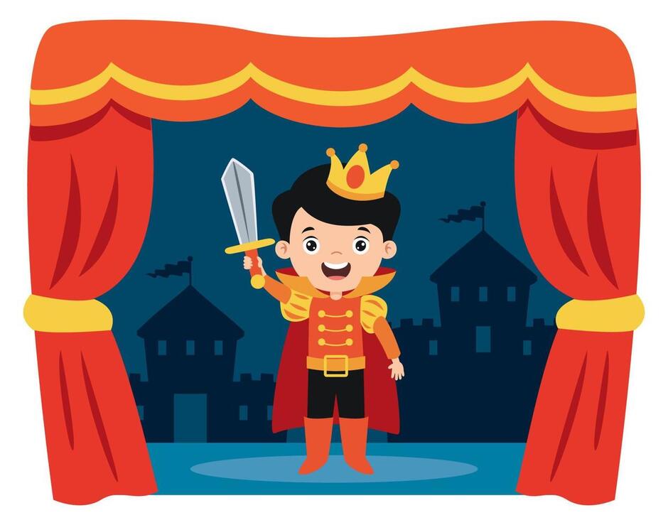 Theater Scene With Cartoon Characters 5520532 Vector Art at Vecteezy