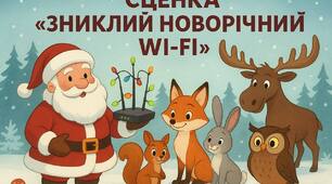 Новорічна сценка для 1-6 класів "Зниклий новорічний Wi-Fi"