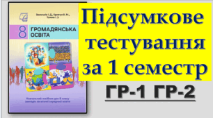 Підсумкове тестування 1 семестр  (за І. Васильків)