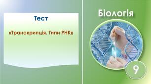 Тести: Транскрипція. Основні типи РНК. 