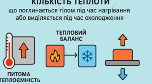 Кількість теплоти, що поглинається тілом під час нагрівання або виділяється під час охолодження. Питома теплоємність речовини. Тепловий баланс