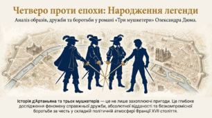 Образ д'Артаньяна та його друзів; їхня дружба, відданість і боротьба з ворожими силами.