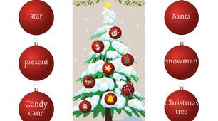 Англійська мова | Christmas tree English Game + Розтяжка-напис