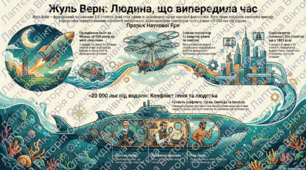 Інфографіка до уроків за романом Жуля Верна «20 тисяч льє під водою»