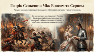 Генрік Сенкевич (1846-1916). "Вогнем і мечем". Стислі відомості про автора. Зображення в романі «Вогнем і мечем» національно- визвольної війни під проводом Богдана Хмельницького.