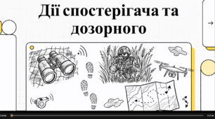 Відеопрезентація "Дії спостерігача та дозорного"