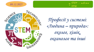 Професії у системі: "Людина - природа": еколог, хімік, океанолог та інші