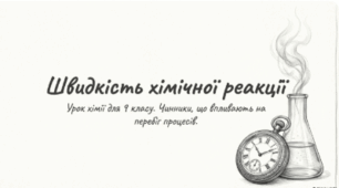 Швидкість хімічної реакції.