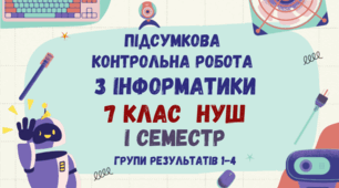 Комплексна діагностувальна робота з інформатики І семестр 7 клас НУШ (групи результатів) 2