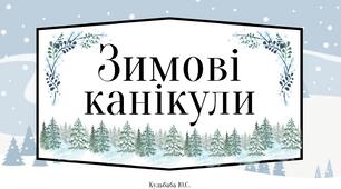 Правила поведінки під час зимових канікул