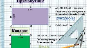 Прямокутник. Квадрат. Рівність фігур.