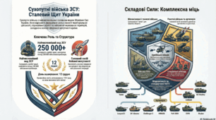 Презентація :"Сталевий хребет оборони України" + інфографіка до дня Сухопутних військ ЗСУ (12 грудня)