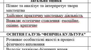 Свідоцтво досягнень 8 клас НУШ