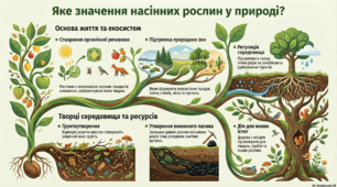 Інфографіка " Значення насінних рослин"