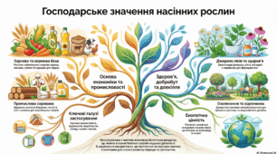 Інфографіка Значення насінних рослин для людини