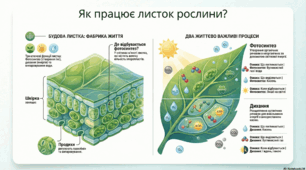 Інфографіка "Фотосинтез.Дихання"