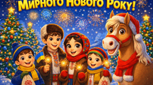 Плакат - фотозона "Мирного Нового Року". (Новий рік) 2025